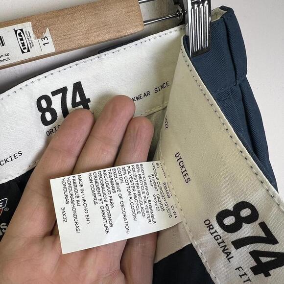 Dickies Men's Original 874 Work Pants - Navy Blue - Picture 5 of 5